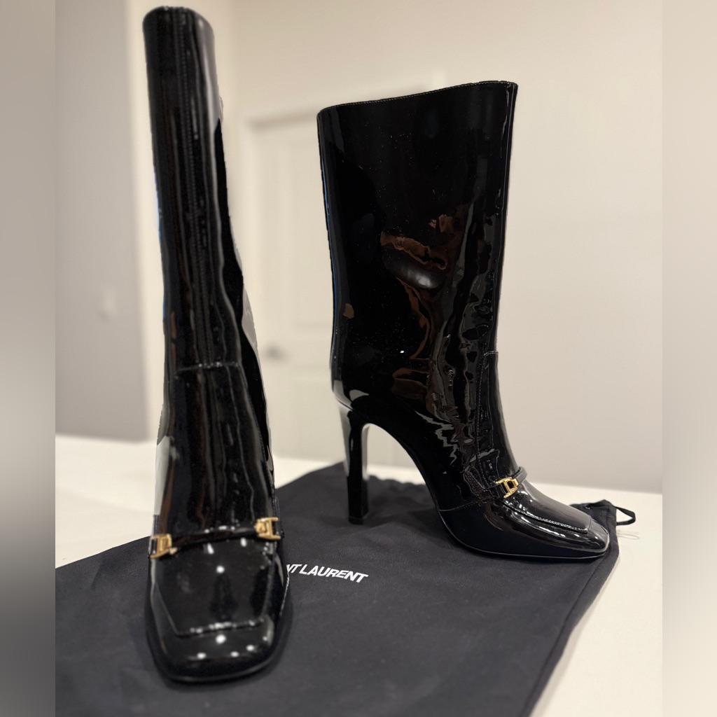 Brand New Saint Laurent Patent Boot
